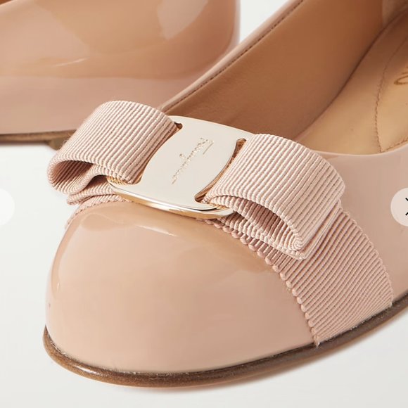 Ferragamo Varina bow-embellished patent-leatherballet flats - Picture 2 of 9